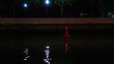 River buoy Stock Footage 315236047