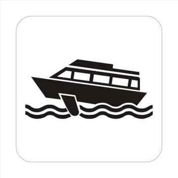 River bus icongraphic Illustrazione stock