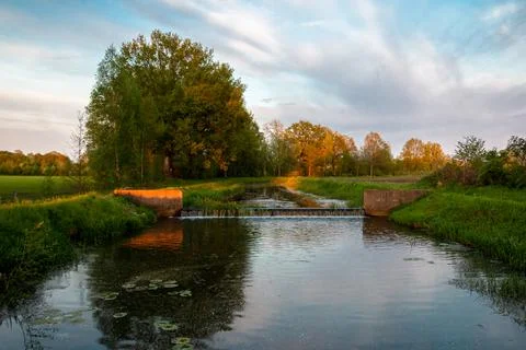 The river called "Rammelbeek" Stock Photos