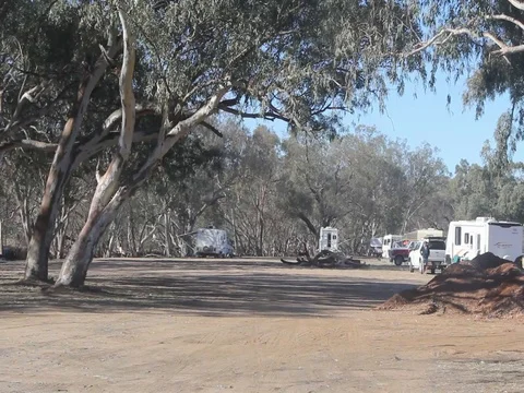 RIVER CAMPING SITE 스톡 동영상 100519521