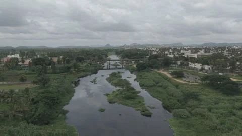 River cannal view which is flowing Stock Footage 311880612