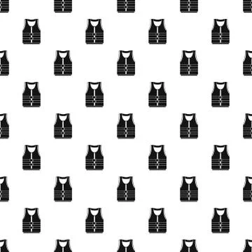 River canoe vest pattern seamless vector Stock Illustration