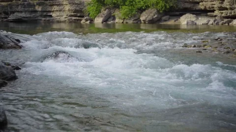 River in the Canyon Stock Footage 116545219