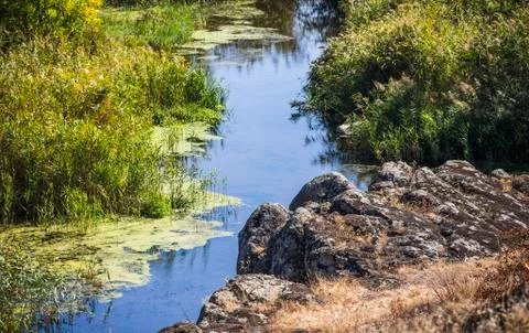 River in canyon Stock Photos
