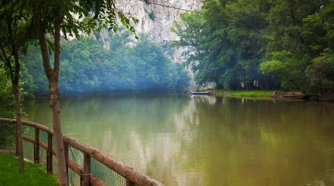 River in Canyon 스톡 사진