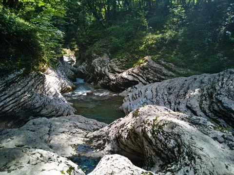 River in the canyon Stock Photos