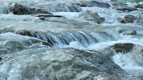 River in canyon in Tyrol, Austria Stock Footage 138376113