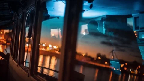 River Cargo Ship On The River Neva 動画素材 75444049