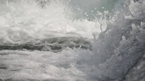 River cascade close in super slow motion, HD Stock Footage 74725865