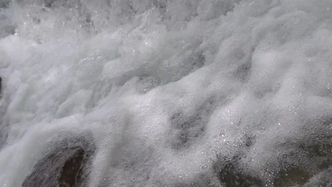 River cascades in the forest Stock Footage 213594432