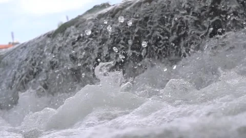 River cascades in the forest Stock Footage 213595262