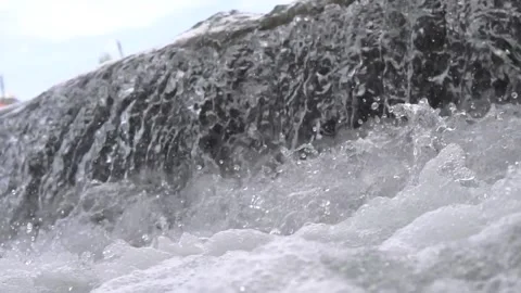 River cascades in the forest Stock Footage 213595283