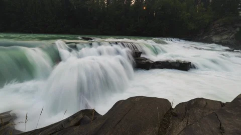 River cascading down rocks 8K time lapse Stock Footage 111129350