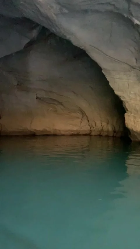 River cave on the Li river Stock Footage 341276353