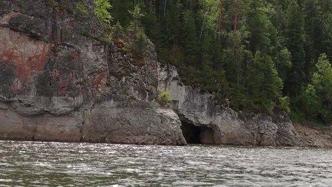 River cave summer mountain landscape Stock-Footage 70825111