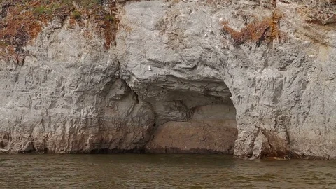 River cave summer mountain landscape Stock Footage 70834500