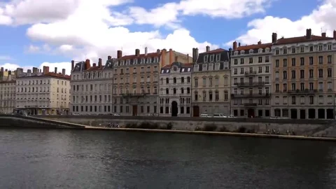 River In The Center Of Lyon  Stock-Footage 69161420