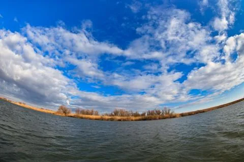 River channel in danube delta Stock Photos