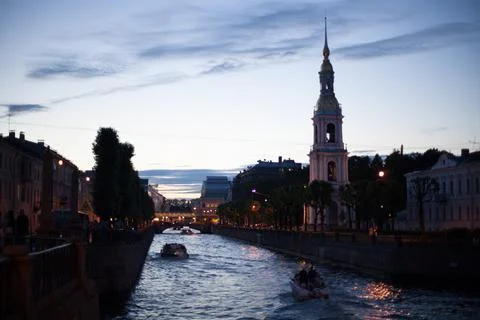 River channel in the old town Stock Photos