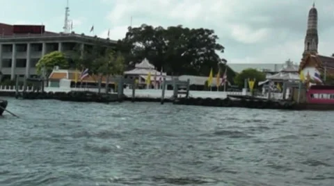 The river Chao Phraya Vídeos de archivo 46995369