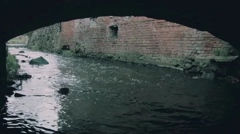 River in the City Stock Footage 49912534