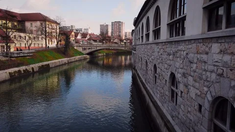River in the city Stock Footage 128254328