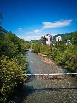 River in the city Stock Photos