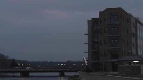 River City Slow Motion Stock Footage