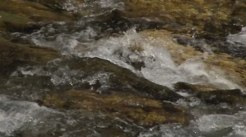 River clean water slow motion Video stock 37268358