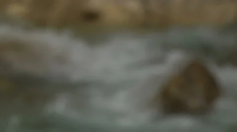 River clean water, waterfall mountain river, slow motion Video stock 37231655