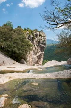 River cliff side Stock Photos