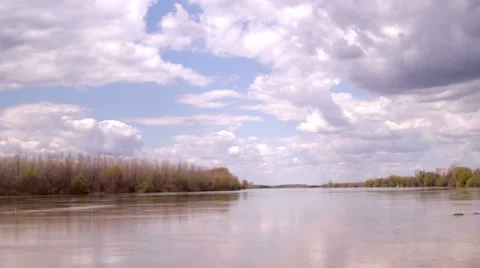 River Clouds Stock Footage 32725473