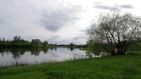 River in cloudy day Stock-Footage 98601363