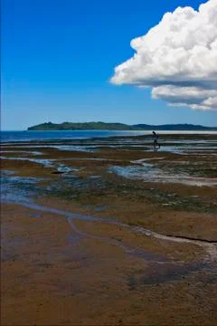 River  cloudy man Stock Photos