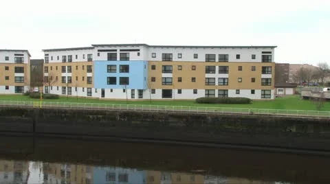 River Clyde Flats Stock Footage 10884479