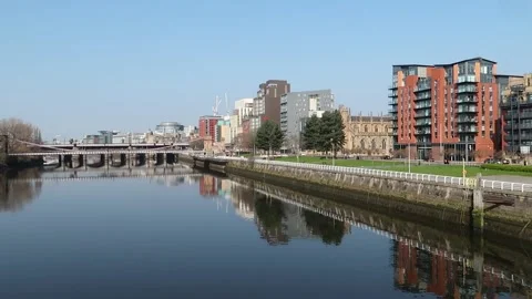 River Clyde, Glasgow, Scotland Stock Footage 172431476
