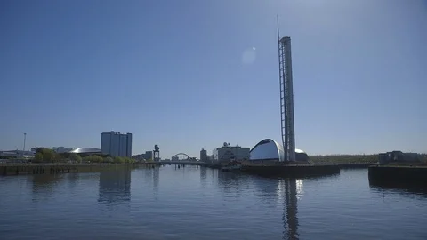 THE RIVER CLYDE IN THE SUN Stock Footage 125266662