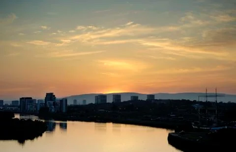 River clyde sunset Stock Photos