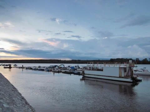 River coast at the belgrade Stock Photos