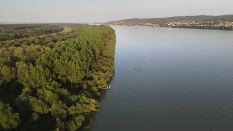 River coast Danube Stock Footage