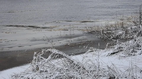 River coastline close up Stock Footage 120601745