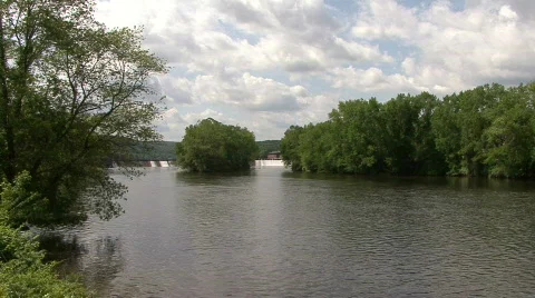River In Connecticut Stock Footage 734149