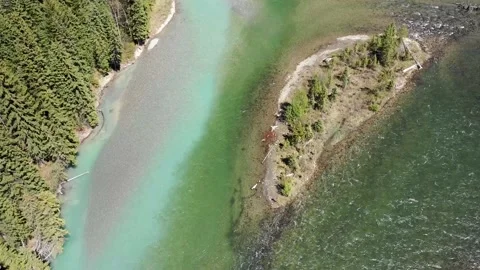 River convergence Stock Footage 134343422