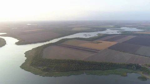 The river with the Copter UHD . Stock Footage 80845706