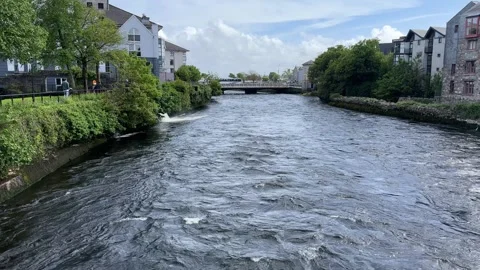 River Corrib in Galway City Stock Footage 242520339