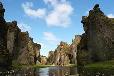 River crevasse Foto stock