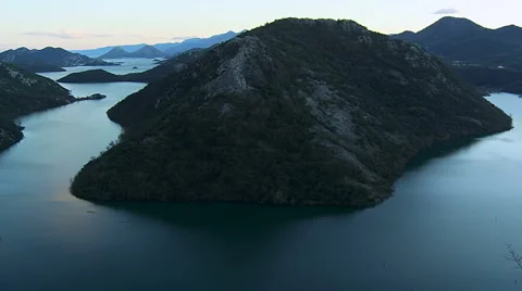 River of Crnojevic and Skadar Lake in Montenegro Stock Footage
