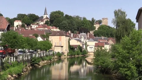 River crossing the city Stock Footage 76950998
