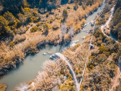 River crossing the mountain Stock Photos