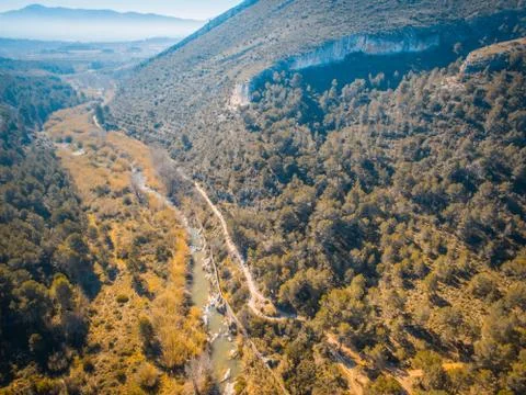 River crossing the mountain Stock Photos
